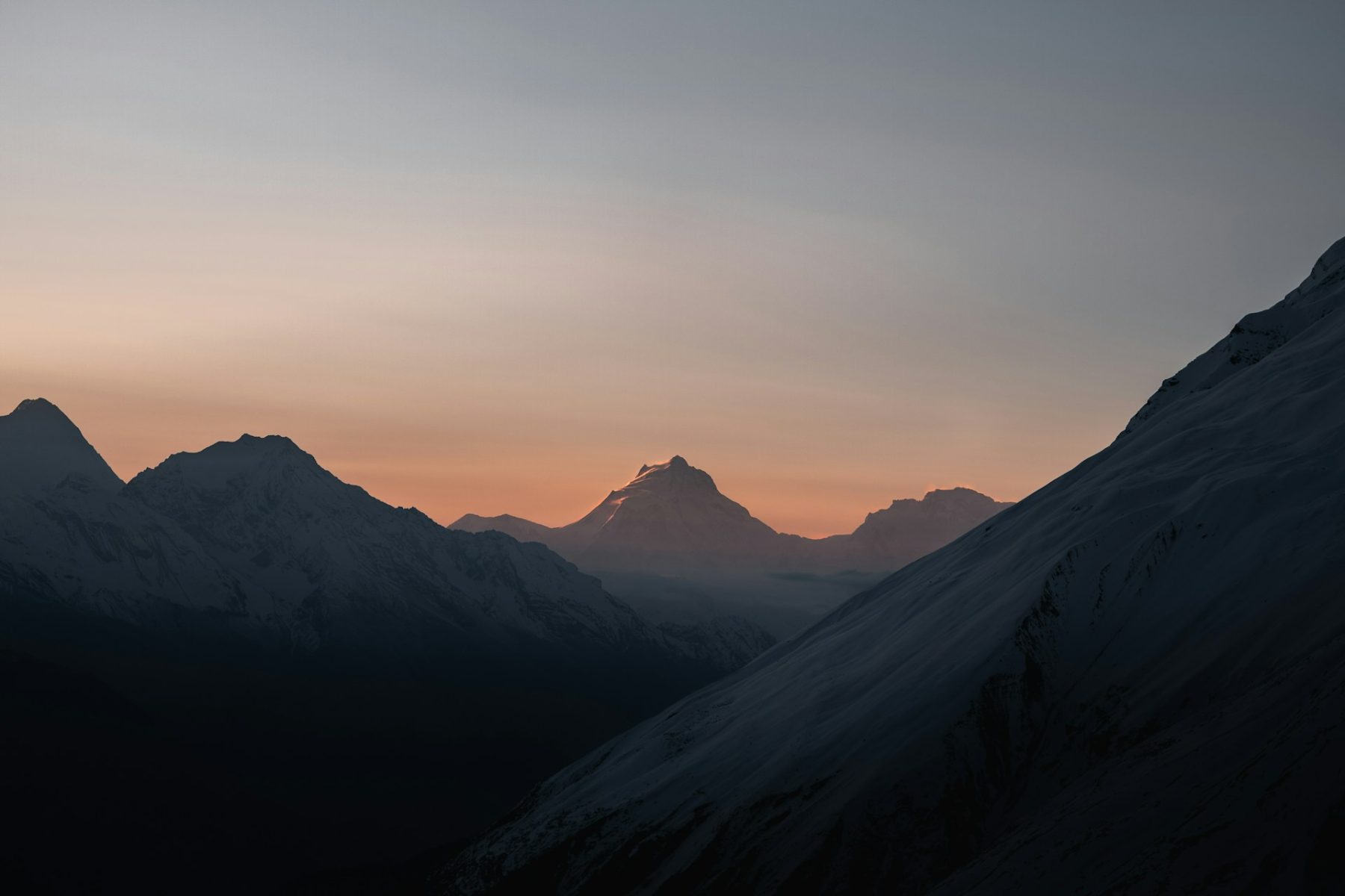 Avond in het Manaslu Circuit in Nepal