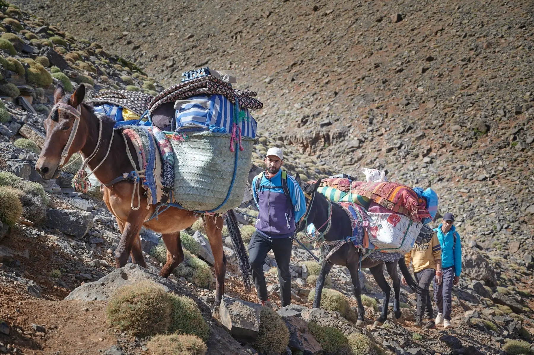 Er gaan genoeg spullen mee tijdens The Atlas Trail in Marokko