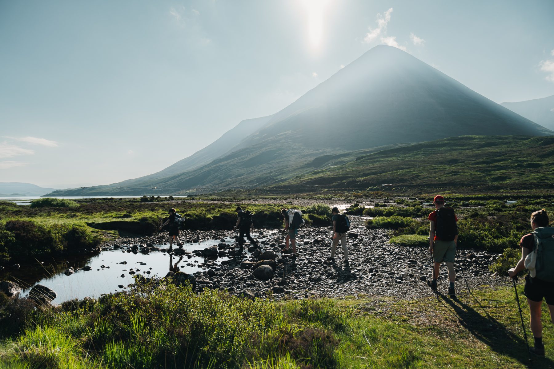 Start van dag twee van The Scotland Trail op the Isle of Skye