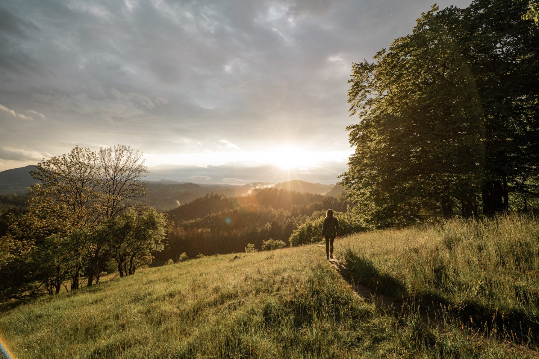 Wandelen over de Hřebenovka wandelroute in Tsjechië